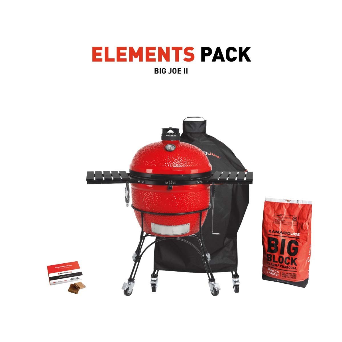 Kamado Joe Big Joe II Charcoal Grill With Element Pack
